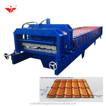 Nigeria bamboo panel roofing roll forming machine step tile machine